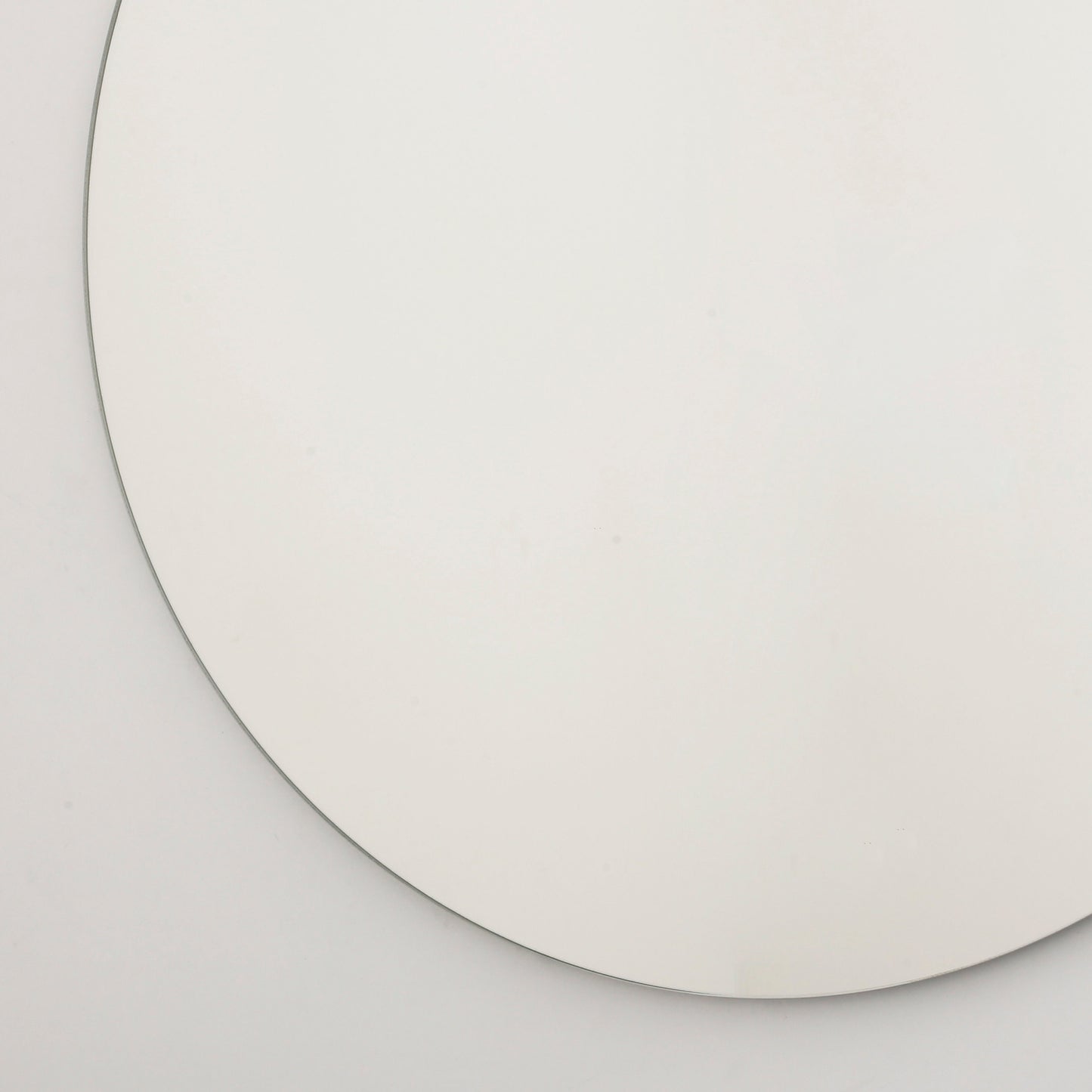 Contemporary Round Frameless Mirror, Minimalist Mirror
