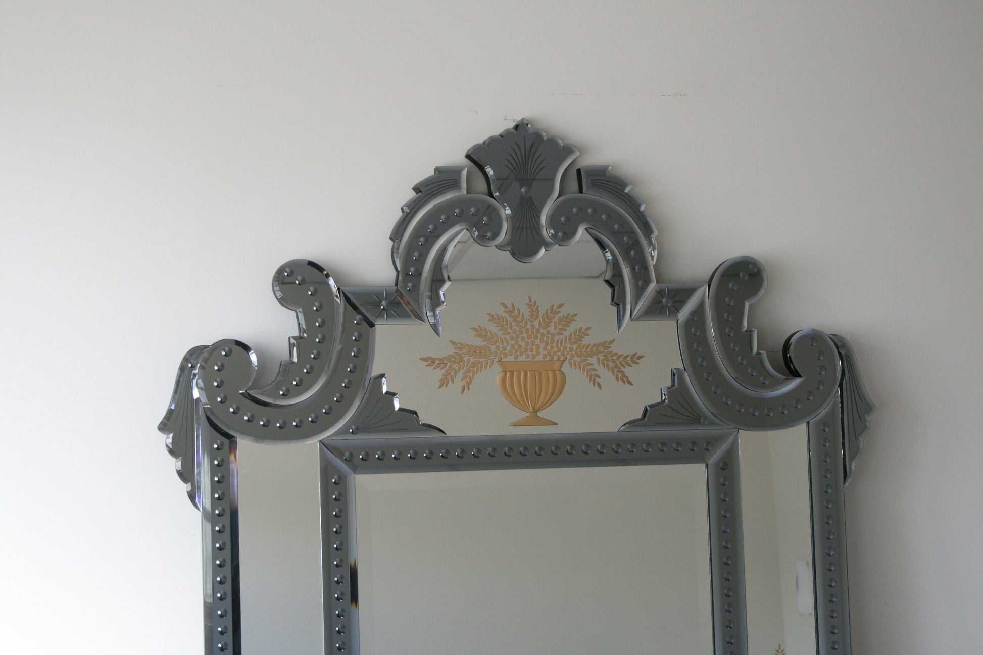 Venetian Mirror, Beveled Mirror, French Style, Hand craft, Gold Leaf, Art-081