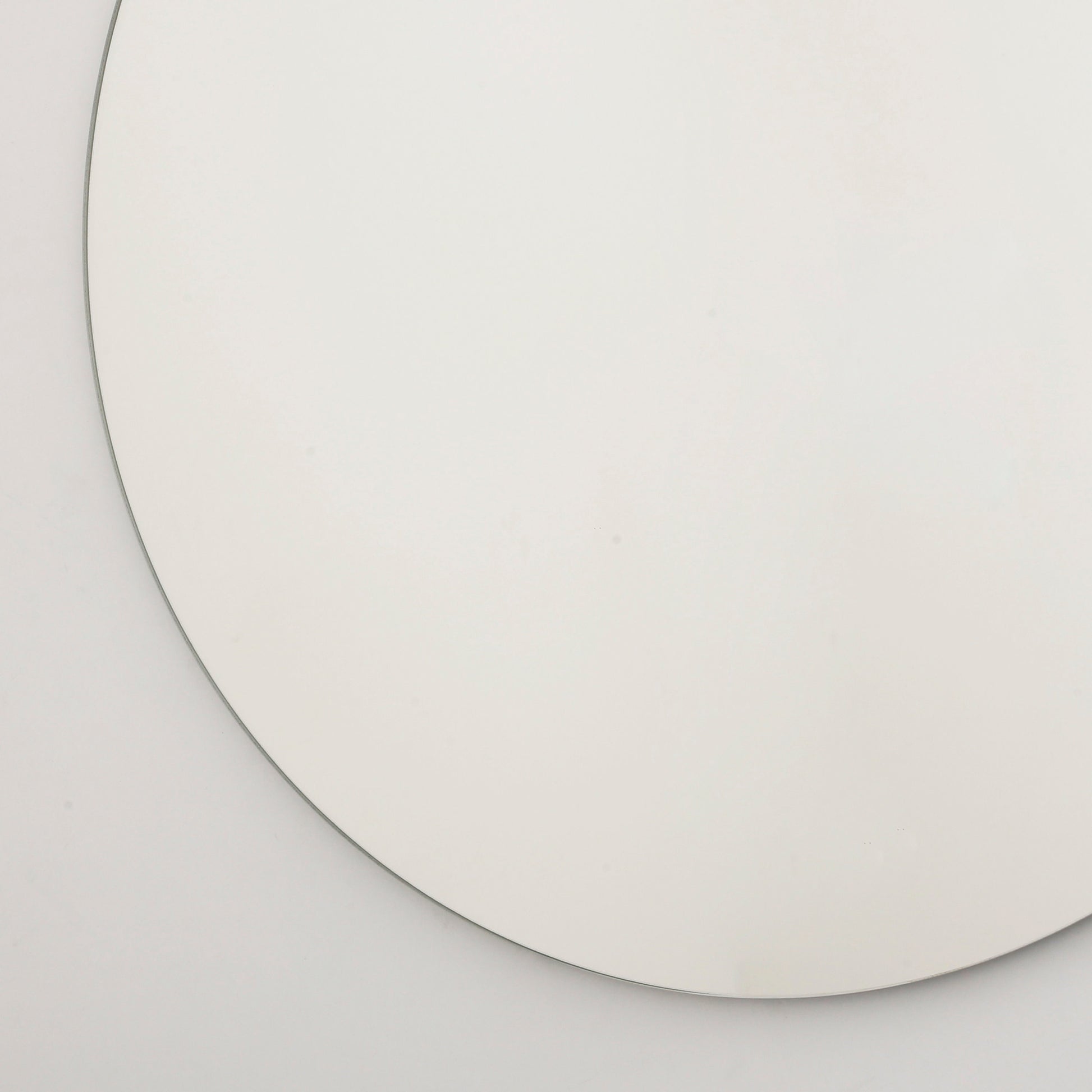 Contemporary Round Frameless Mirror, Minimalist Mirror
