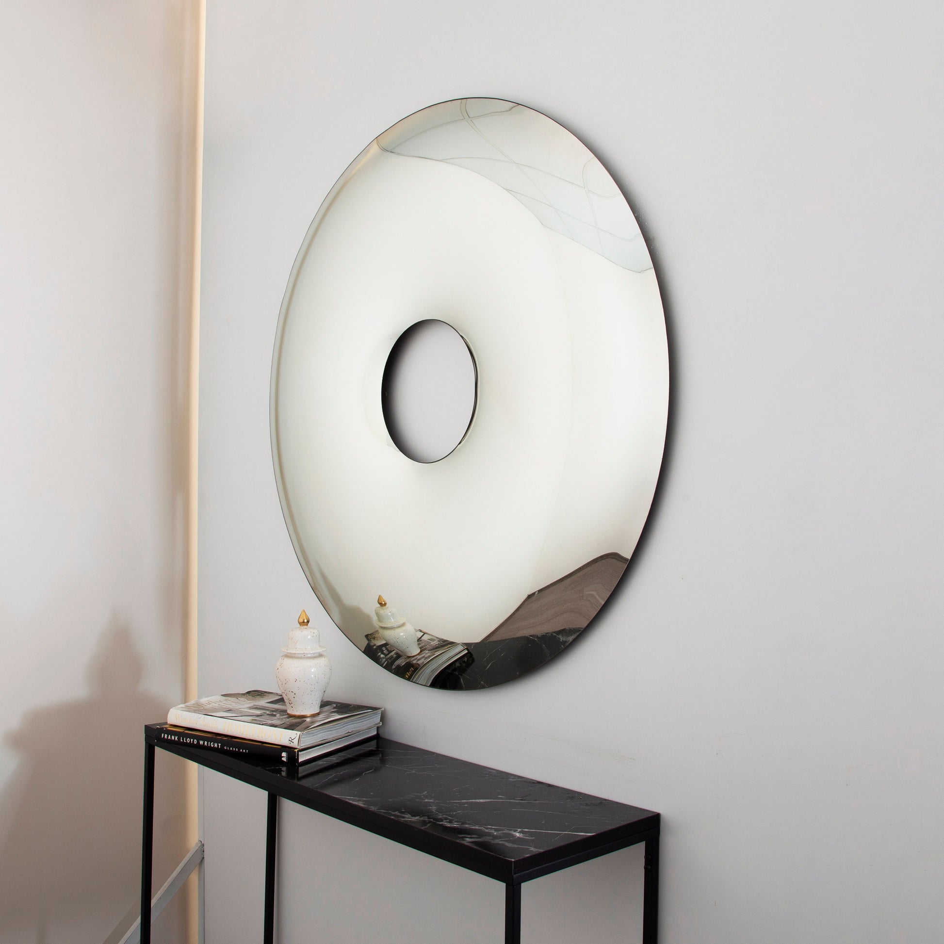 Contemporary Donut Convex Mirror, Inspired by Space Age decor, Hand crafted, Mirror Wall Decor, Curve Mirror