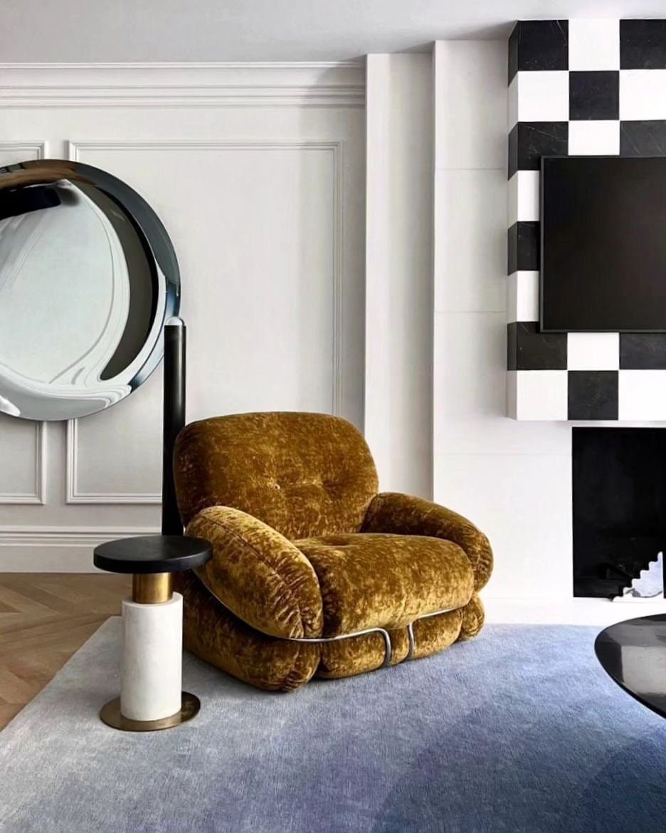 Contemporary Concave Mirror, Inspired by Space Age decor, Silver Mirror, Contemporary Mirror, Hand crafted, Mirror Wall Decor, Curve Mirror