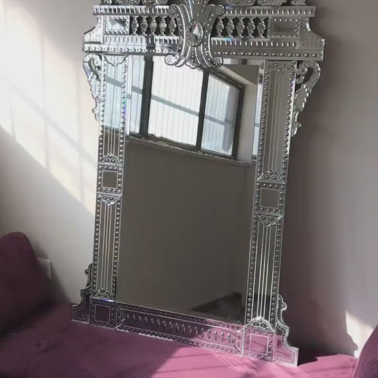 Venetian Mirror, Beveled Mirror, French Style, Hand crafted, Art-Dia