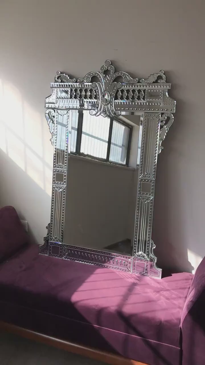 Venetian Mirror, Beveled Mirror, French Style, Hand crafted, Art-Dia