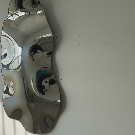 Ethereal Mirror – Organic Shaped Wall Mirror, Modern Irregular Statement Mirror, Wavy Art Decor for Contemporary Interiors