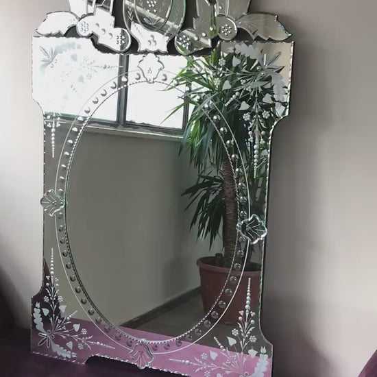 Venetian Mirror, Beveled Mirror, French Style, Hand craft, Art-091