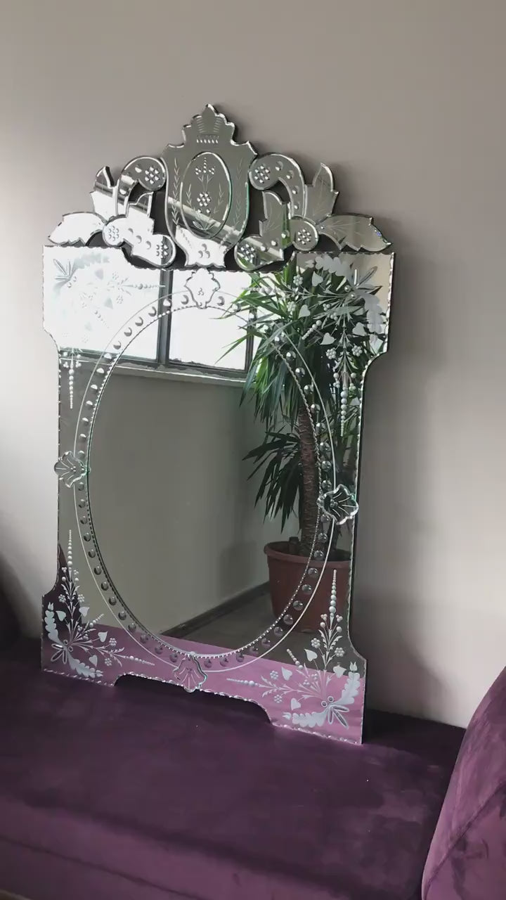 Venetian Mirror, Beveled Mirror, French Style, Hand craft, Art-091
